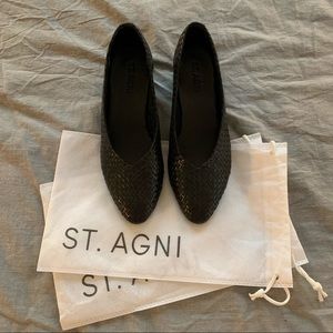 St Agni Cisco woven heels, 38 (US7.5/8)